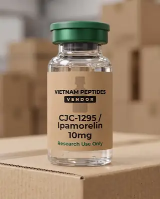 CJC-1295 / Ipamorelin 10mg vial with a Vietnam Peptides Vendor label
